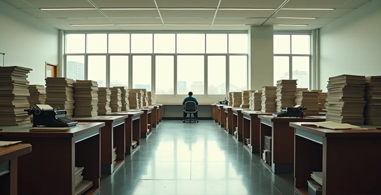 Métaphore visuelle du déficit narratif des réformes techniques dans le journalisme