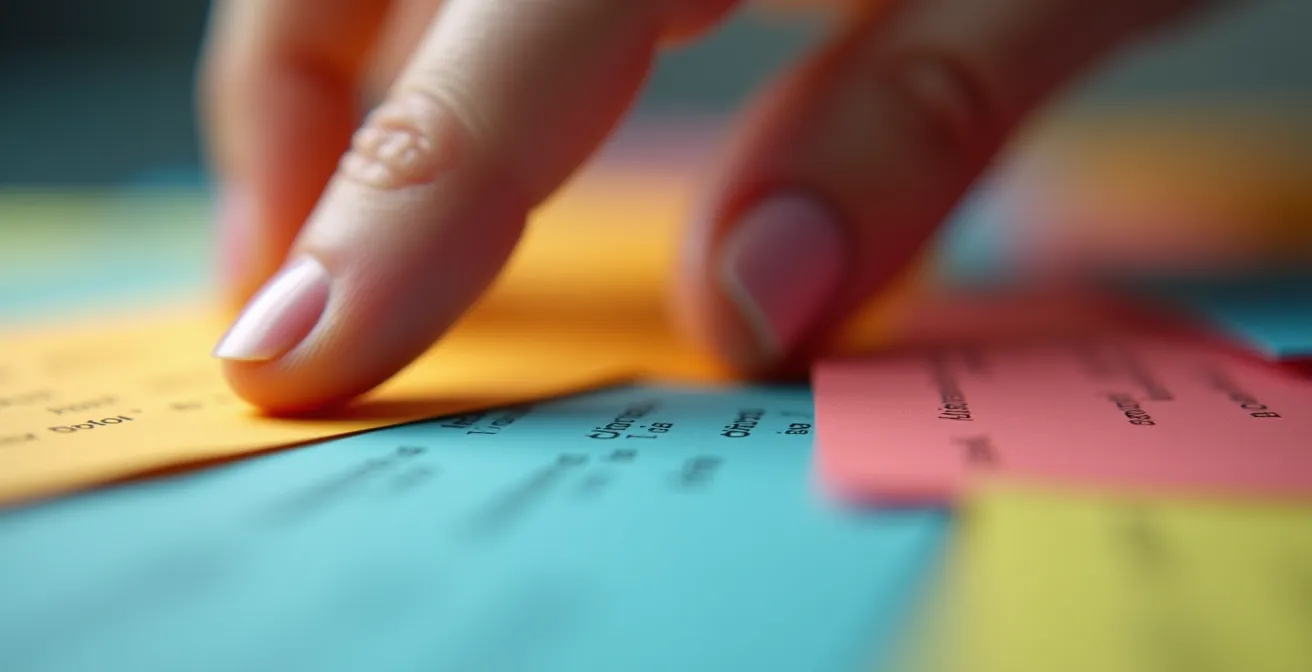 Vue macro d'une main hésitante au-dessus de bulletins de vote sans texte visible